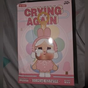 2 Pop Mart Crying Again Labubu Vinyl Face Plush Blind Boxs.